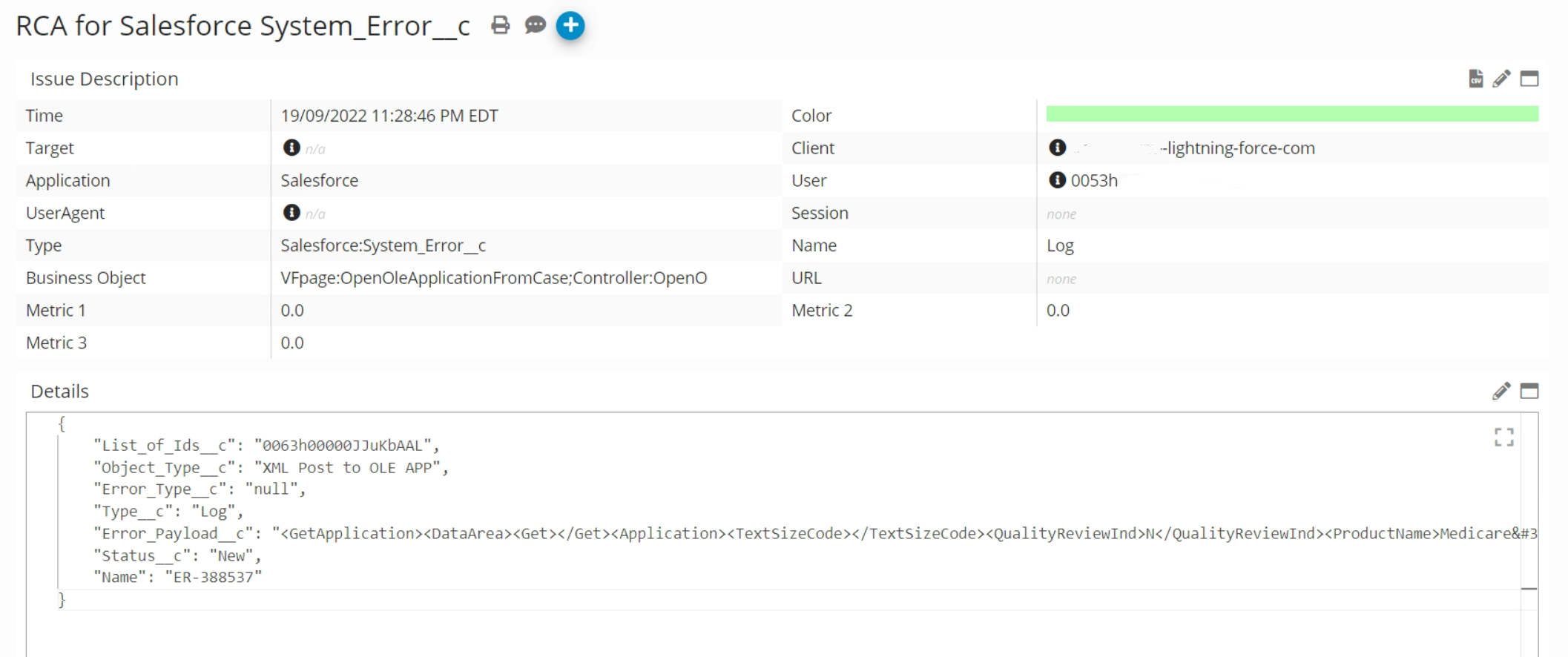 Salesforce Custom Object details