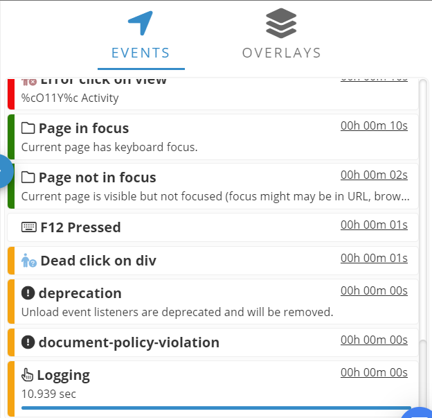 Key pressed monitoring - Germain UX