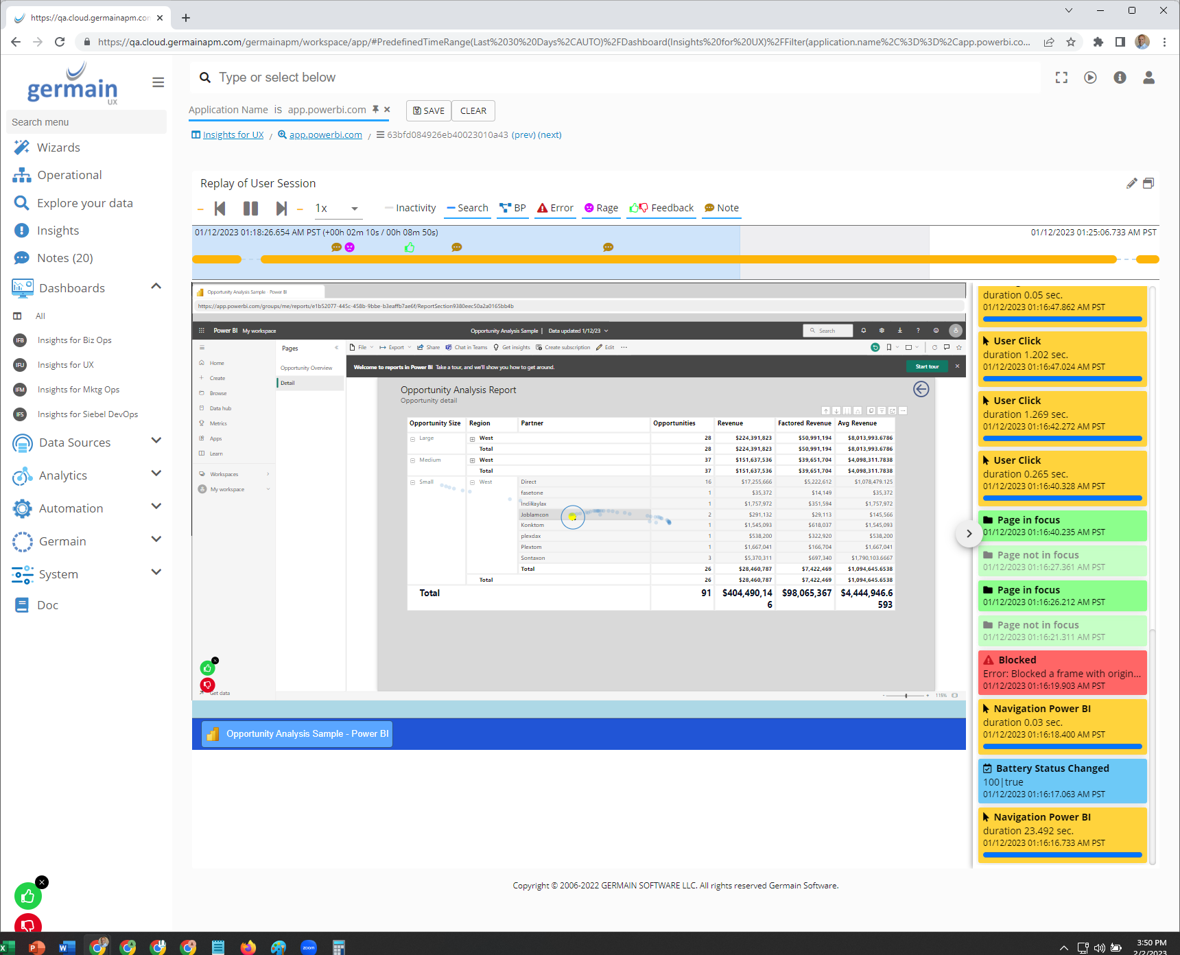 Monitoring & Analytics Power BI