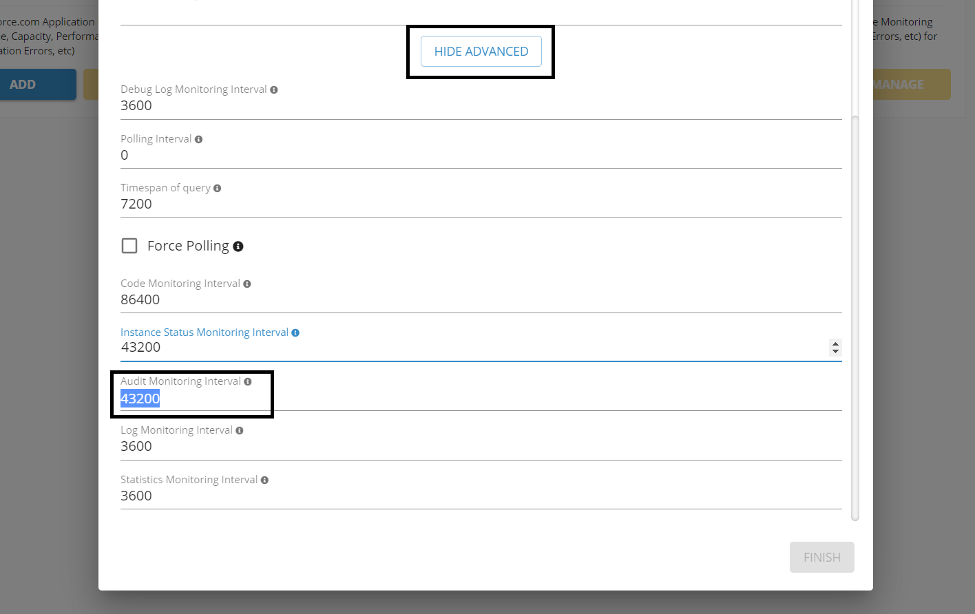 Audit Monitoring Interval