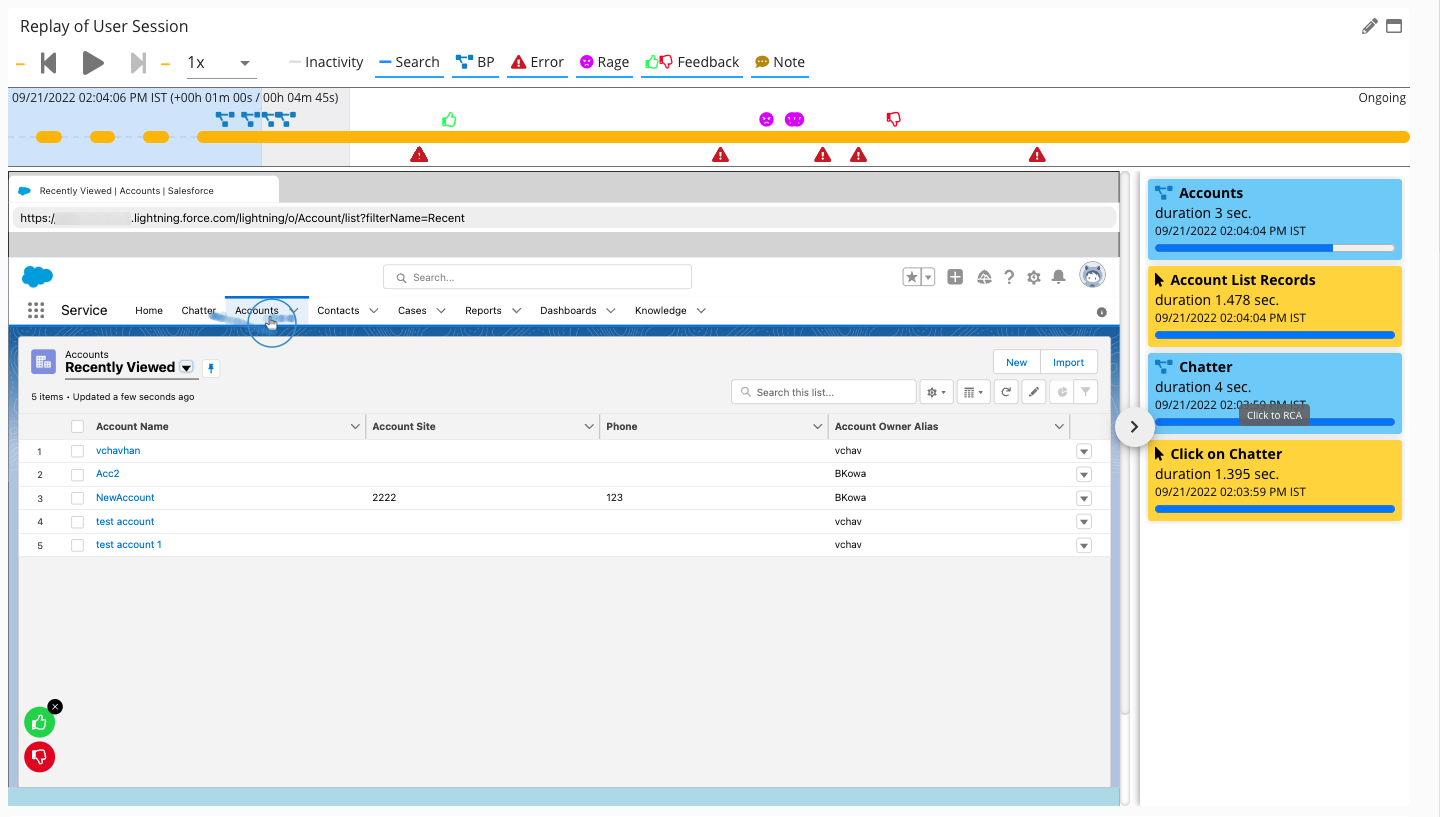 Salesforce User Replay