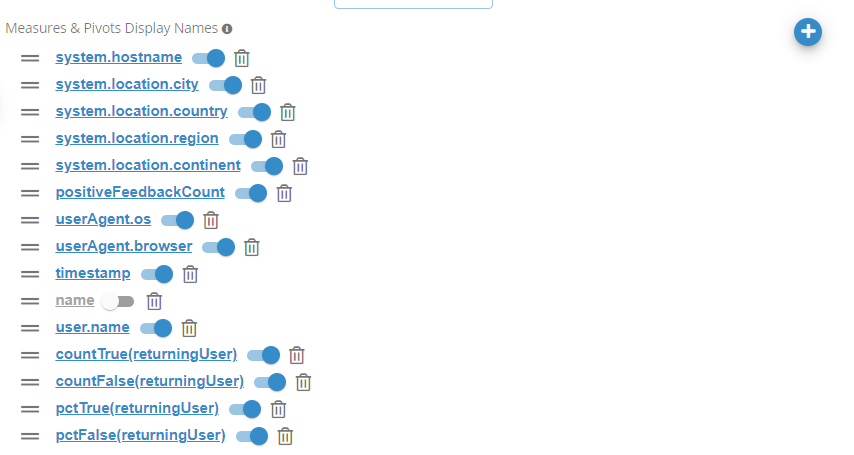 Measures and Pivots Display Names