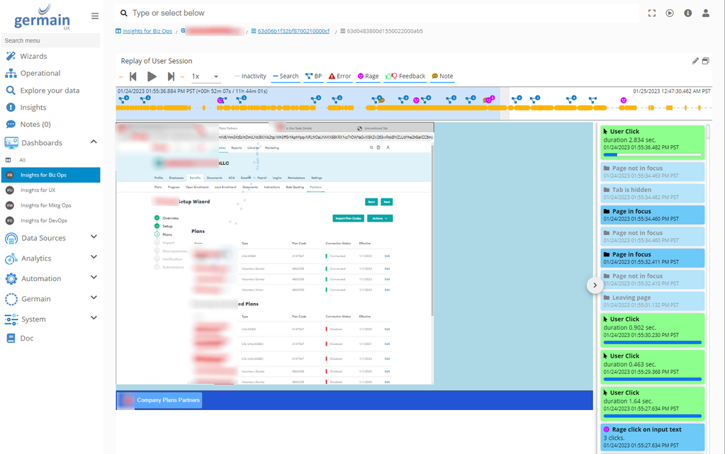 HR application monitoring