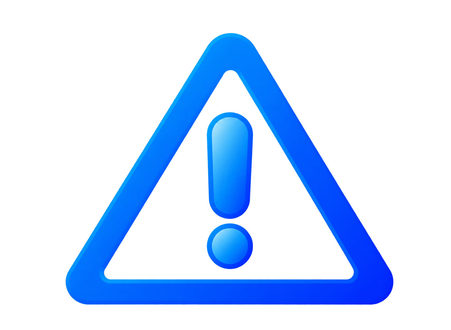 Glossy Blue Warning Triangle Icon.png