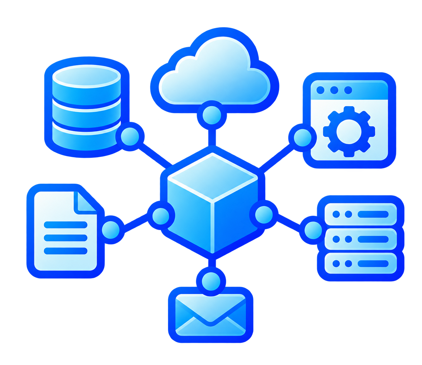 Blue Network Hub Icon Diagram.png