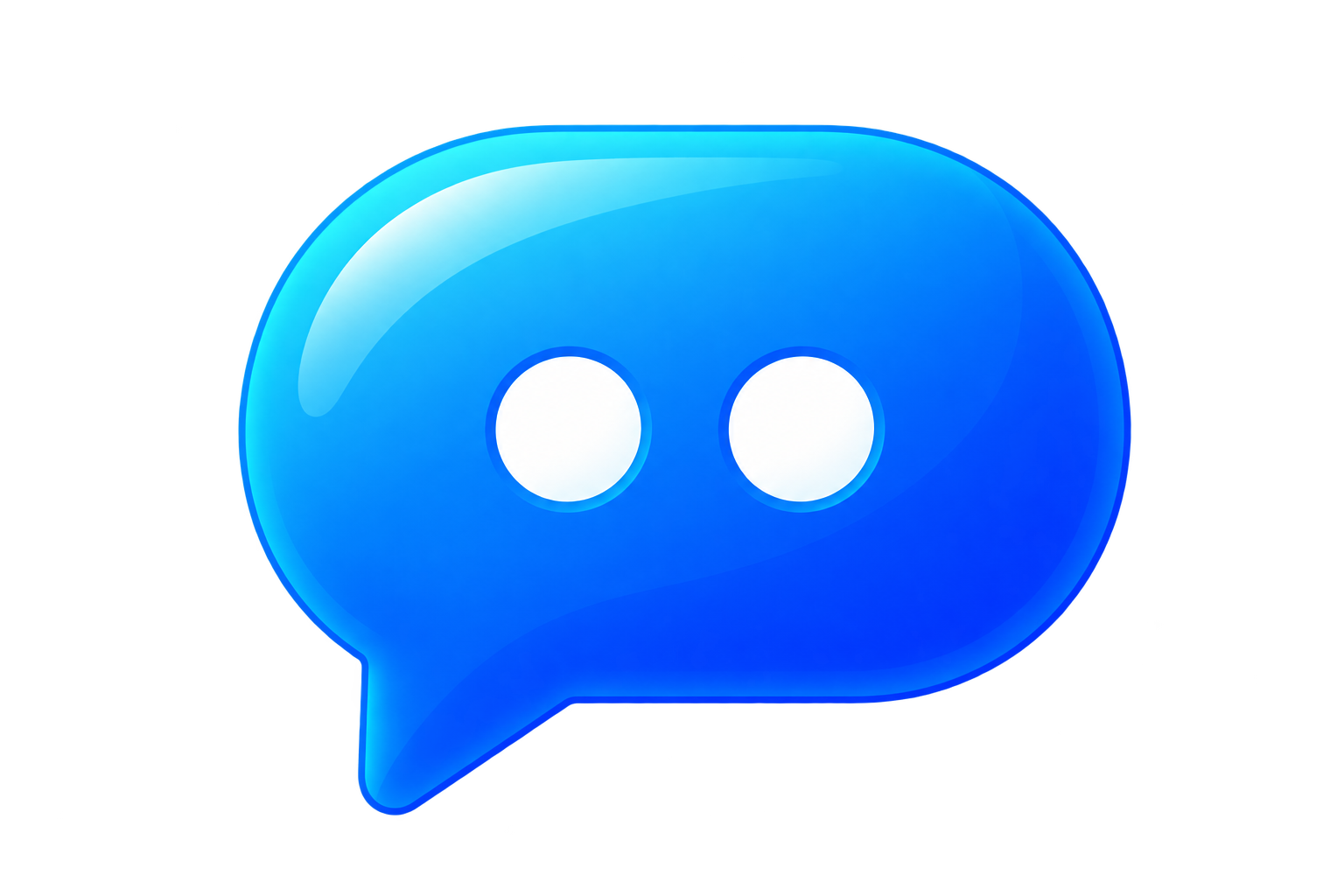 Glossy Blue Chat Bubble Icon.png