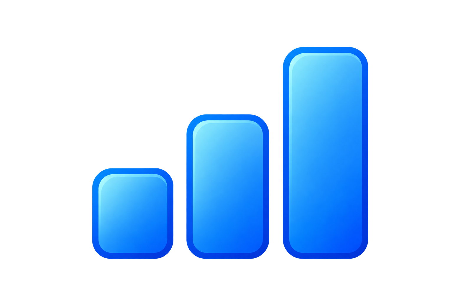 Glossy Blue Ascending Bar Chart.png